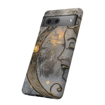 Moon Stars Stained Glass Starry Night Phone Case