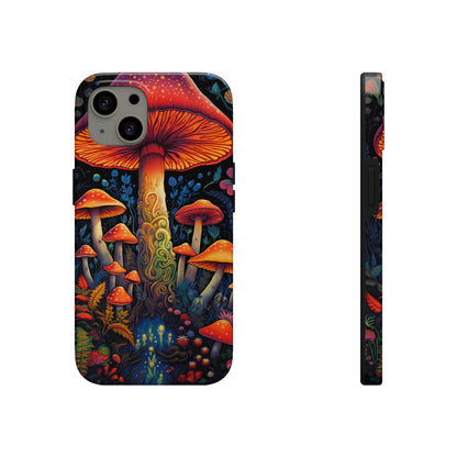 Trippy Magic Mushroom Tough iPhone Case | Psychedelic Art Phone Cover