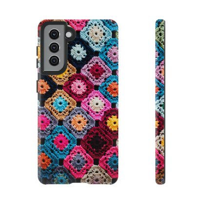 Vintage Floral Crochet Blanket Knit Look Phone Case