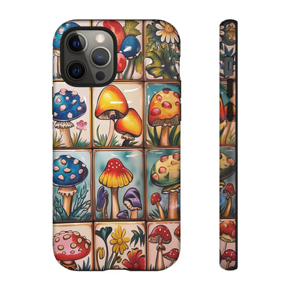 Trippy Magic Mushroom Tile  Abstract Art Phone Case