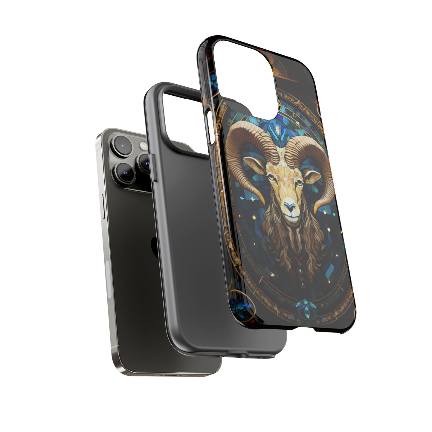 Aries Astrology Stained Glass Design Phone Case