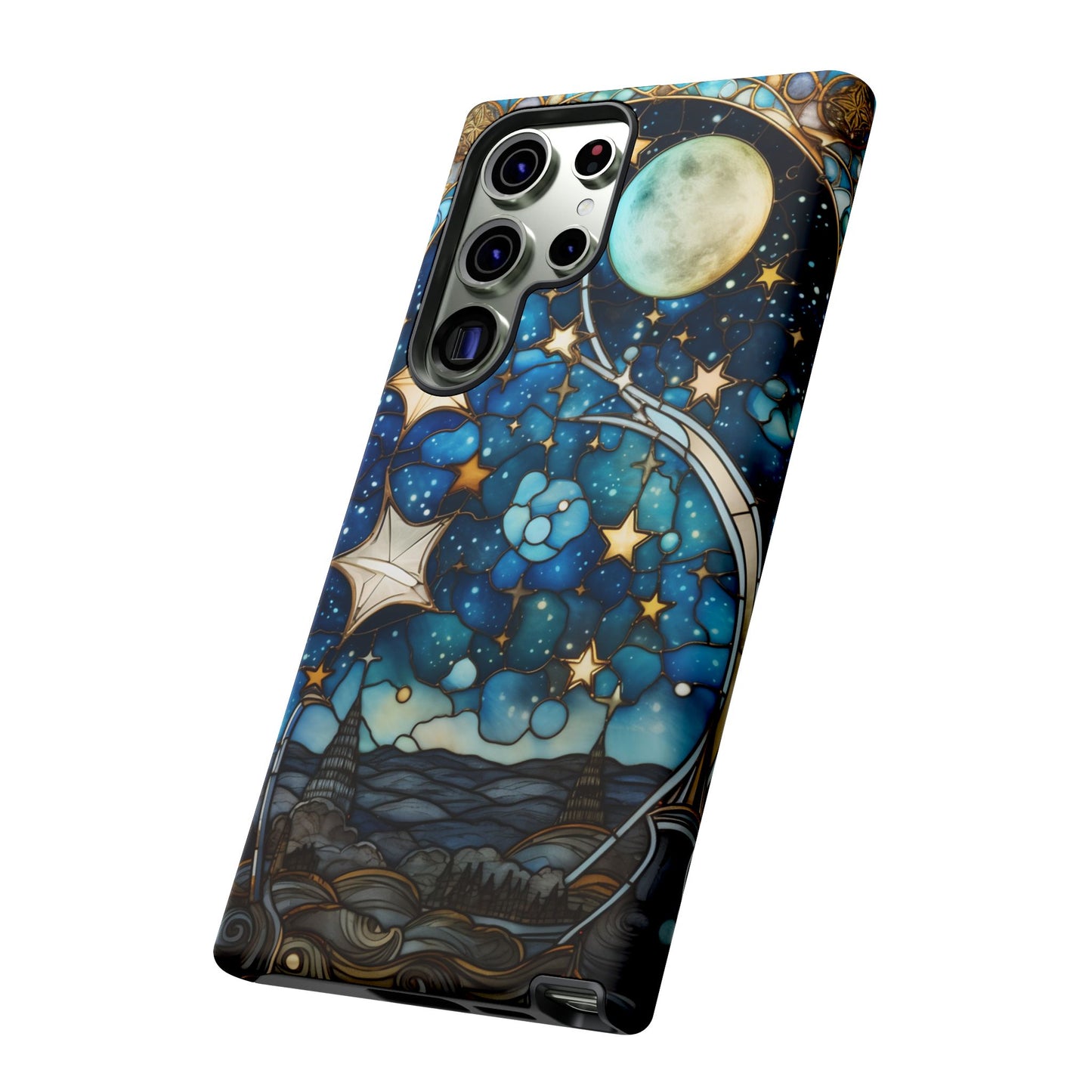 Boho Starry Night Stained Glass Artistry Phone Cover