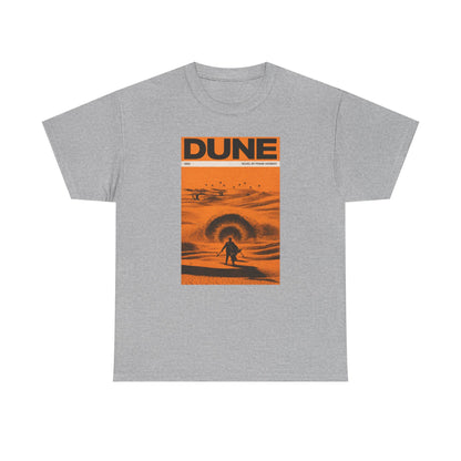 Retro Dune Sandworm Desert Sci Fi Book Cover Style T Shirt Epic Space Tee