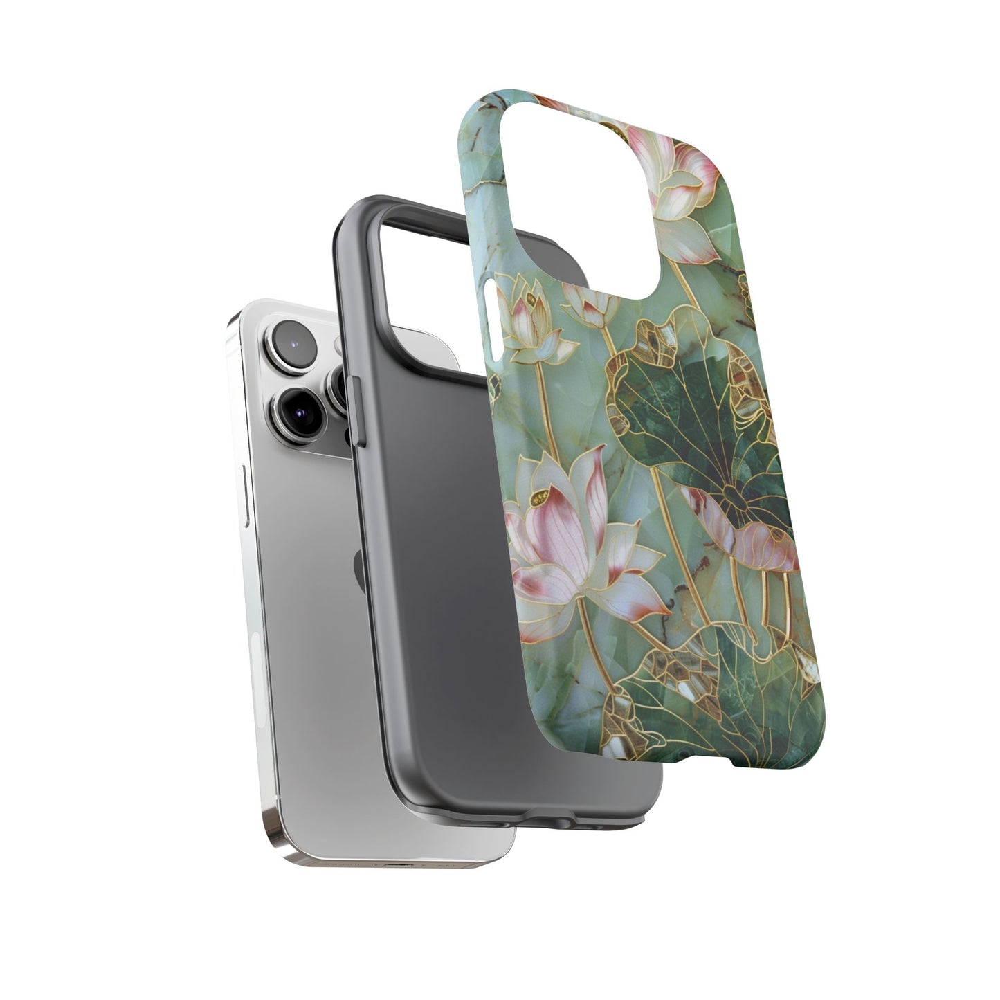 Elegant Floral Phone Case - Tough Cases with Lotus Design