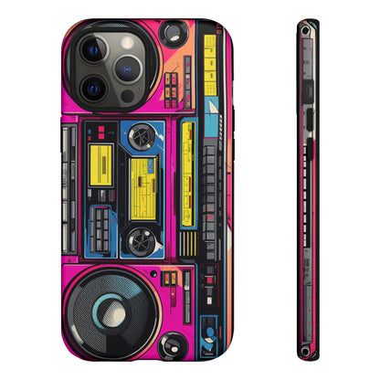 Boombox Hip Hop Music iPhone Case | Embrace Retro Vibes with Urban Beats for Google Pixel, iPhone, and Samsung Cases