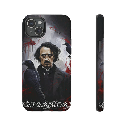 Nevermore Edgar Allen Poe, gothic Raven, Retro Samsung Galaxy Phone iPhone 15, 14 Plus 13 12 7 8 Se Horror Dark Academia Style goth Vibe