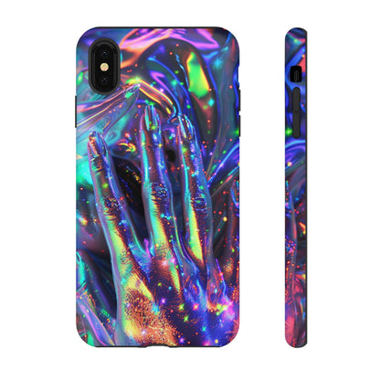 Marbled opalescent Holographic Print Phone Case