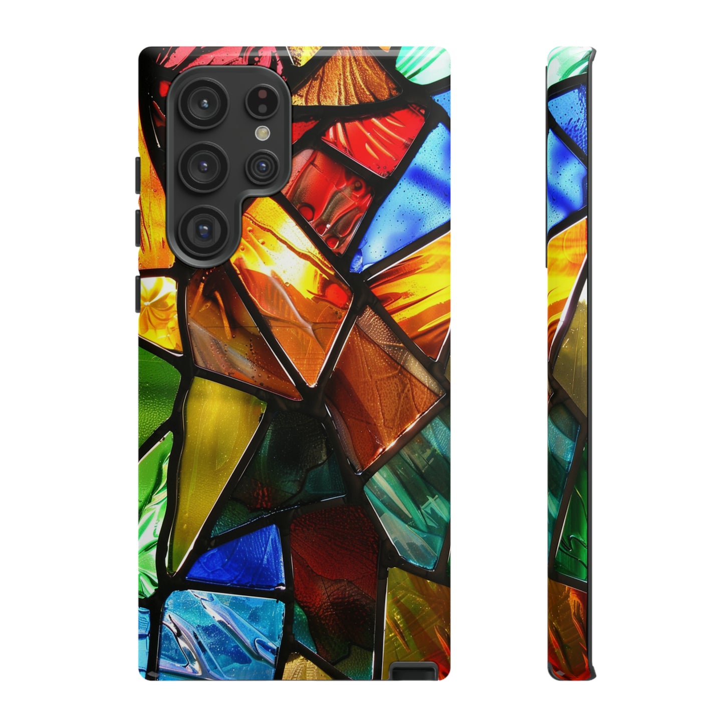 Color Explosion Abstract Stained Glass Phone Case