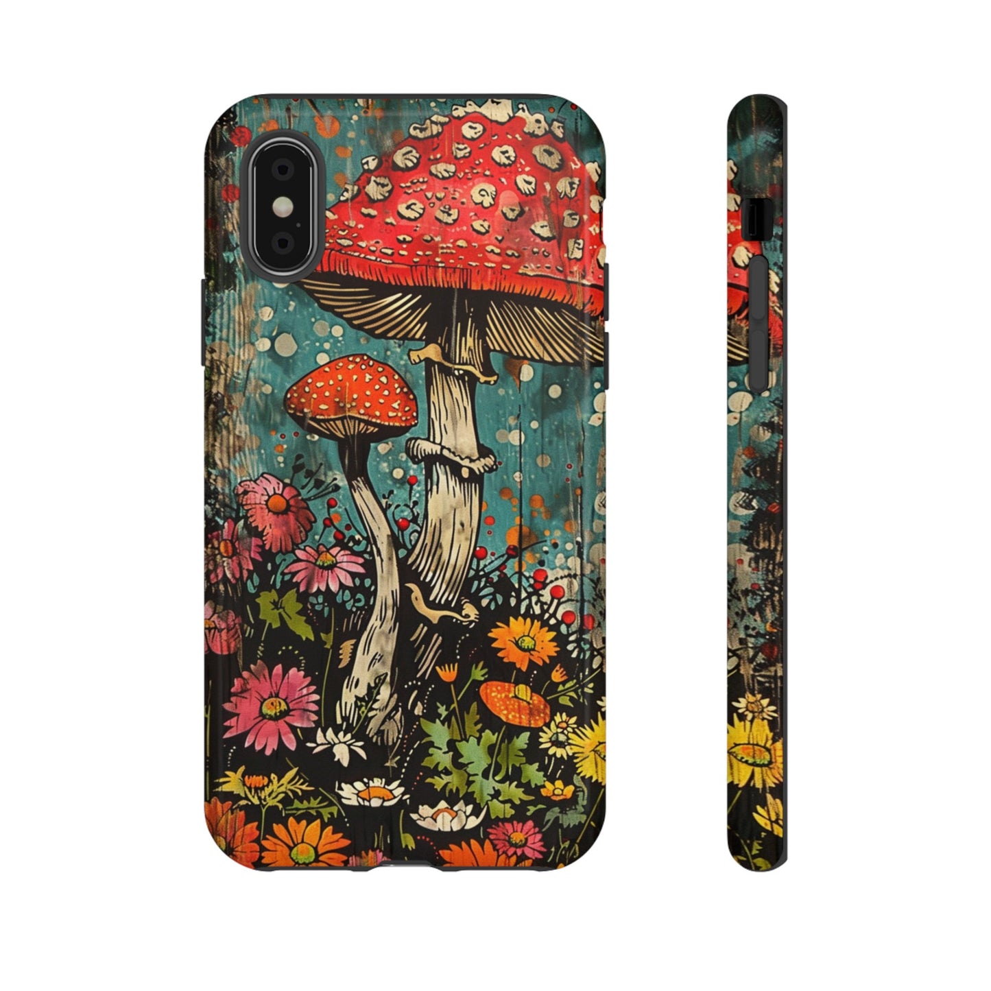 Trippy Magic Mushroom Retro Art Phone Case