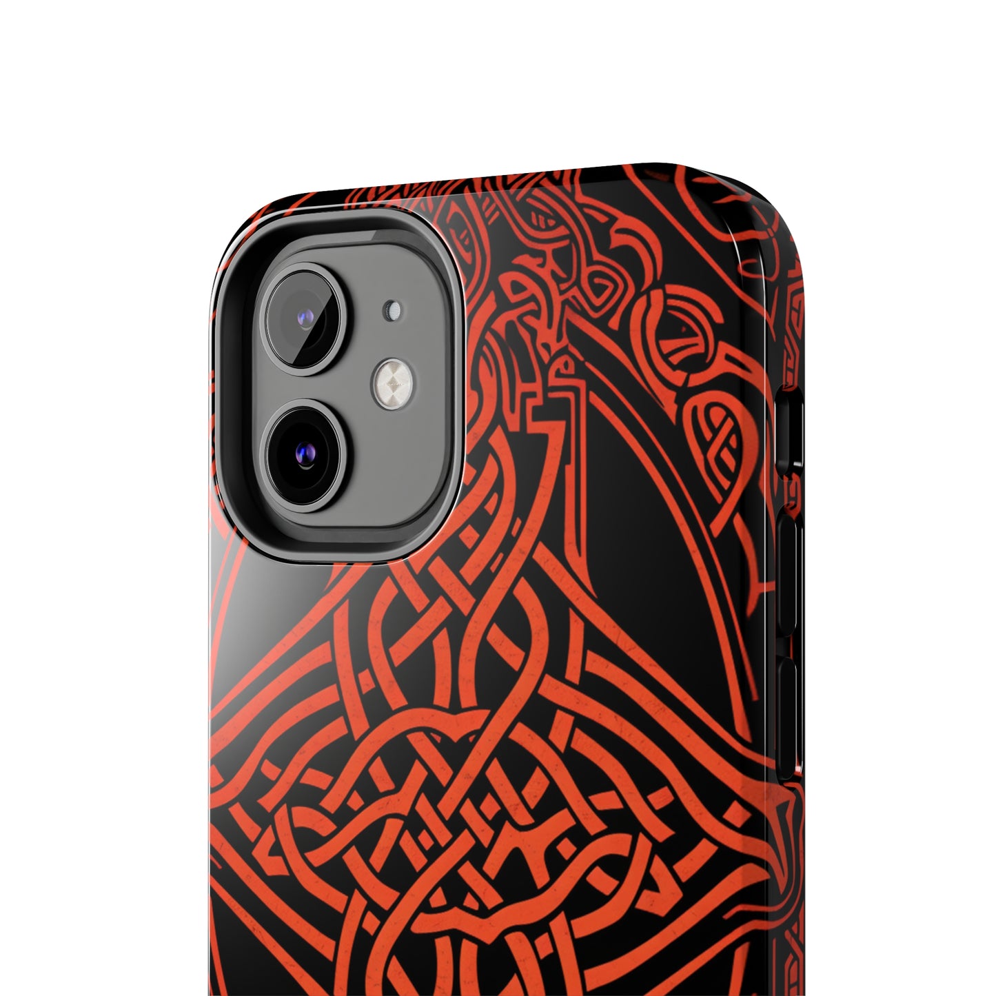 Eternal Weave iPhone Case, Red Celtic Tribal Knots | Timeless Symbolism iPhone Case for Models 11 through 14 Pro Max