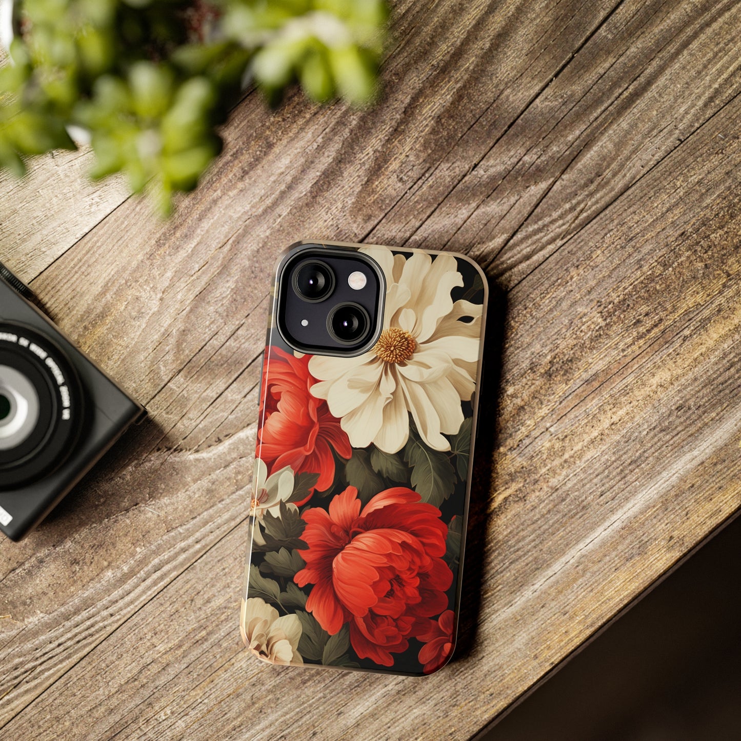 Vintage Floral Aesthetic Phone Tough Case | Antique Elegance for iPhone