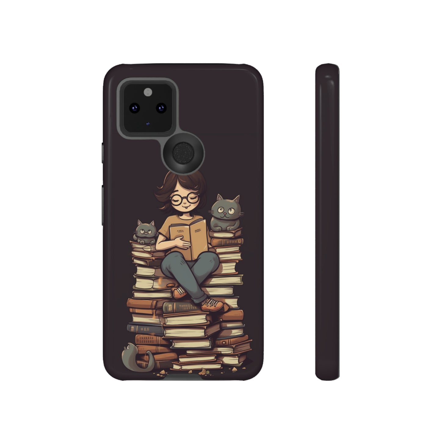 Cats and Books Phone Case