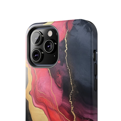 Marbled Dark Lava flow Phone Case | Embrace the Mesmerizing Multicolor Art