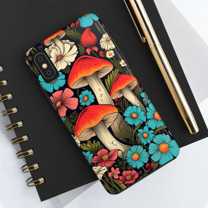 Psychedelic Retro Mushrooms iPhone case | Dive into Vintage Vibes