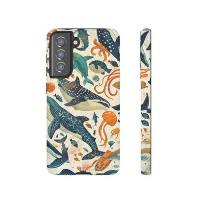 Undersea World Shark, Turtle, Manta Ray Phone Case