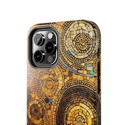 Golden Spiral Tile iPhone Case | Add Glamour and Elegance to Your Device