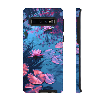 Magenta and Blue Color Zen Lily Pad Phone Case