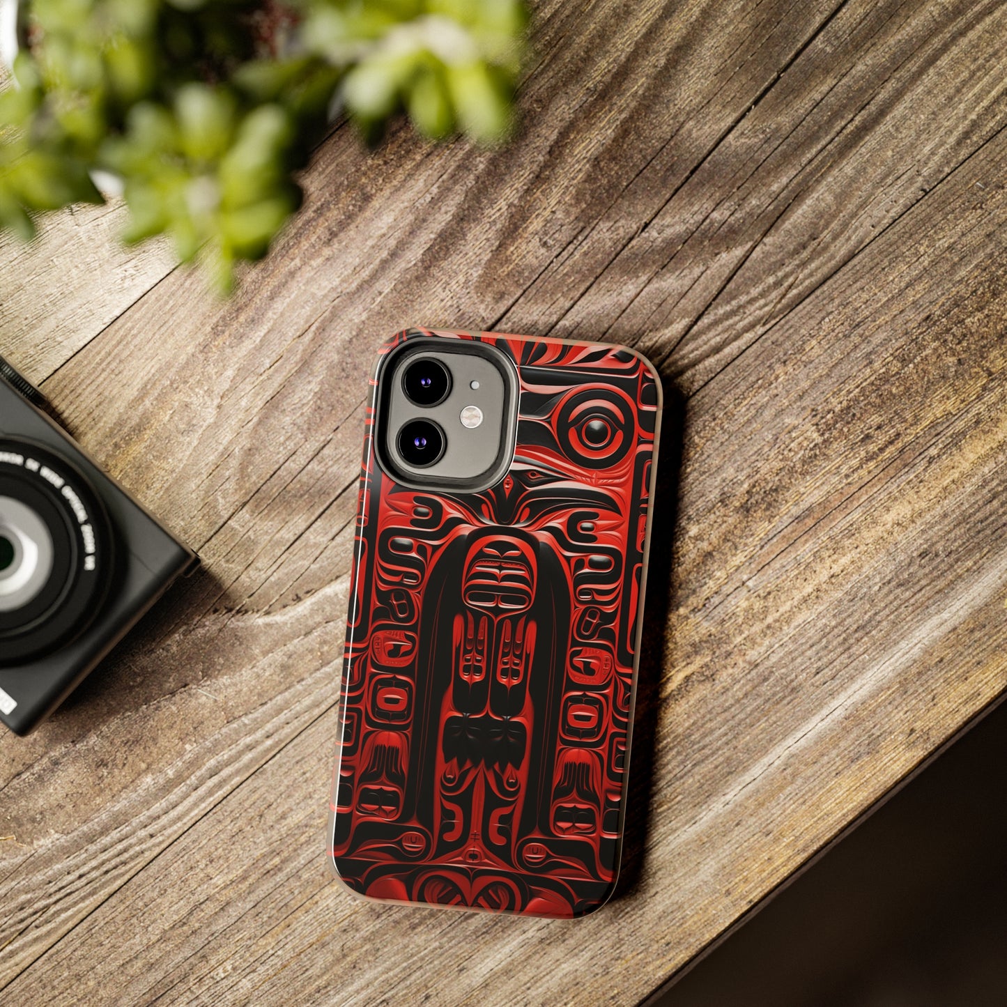 Raven Totems: Northwest Native American Carving | Heritage iPhone Case