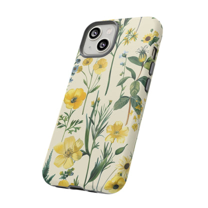 Floral Sage Yellow Wildflower Phone Case