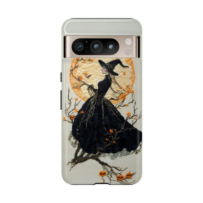 Halloween Witch Autumn iPhone Case, Embroidered Style