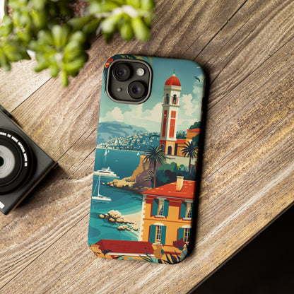 Midcentury French Riviera Landscape Painting Phone Case