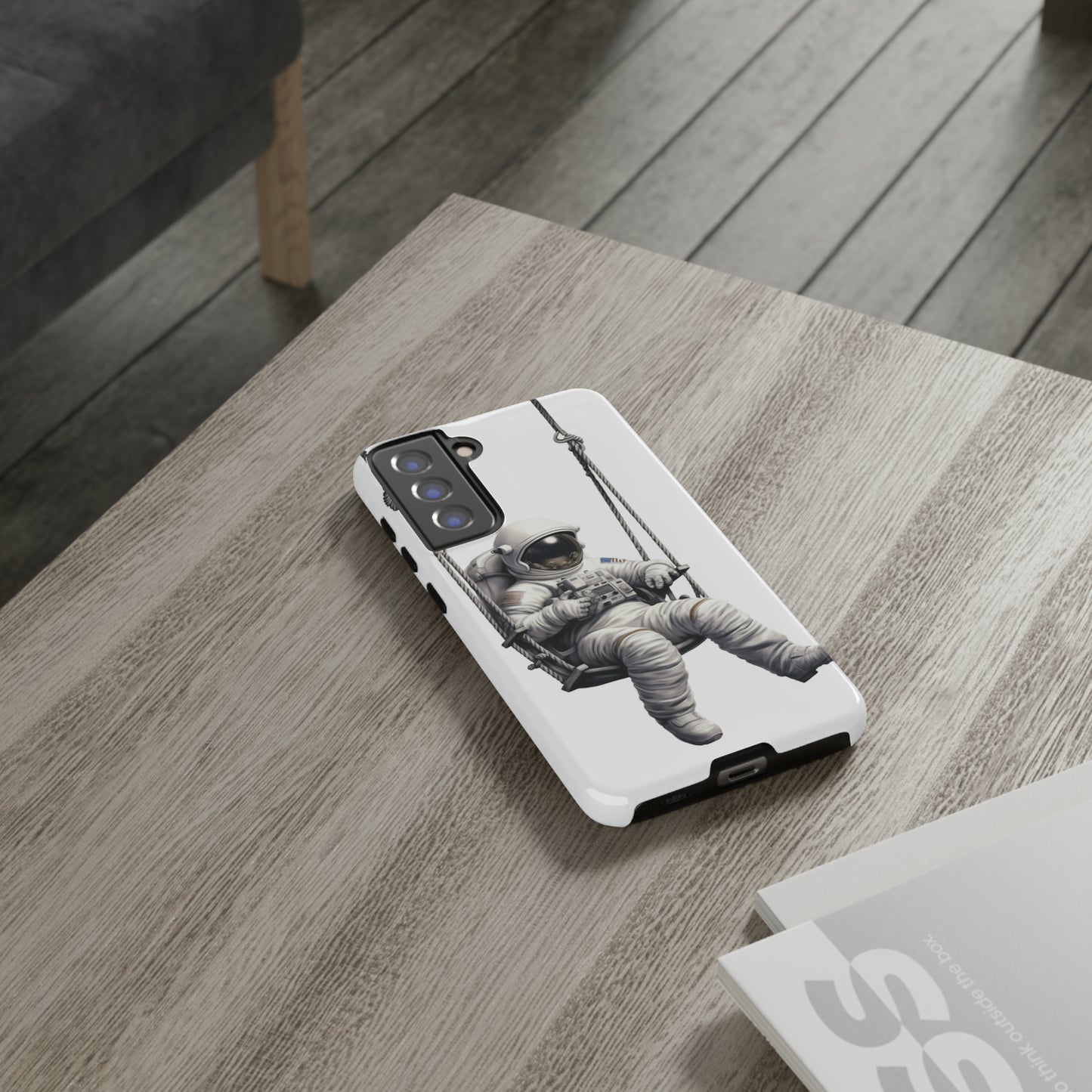 Astronaut on a Swing Phone Case