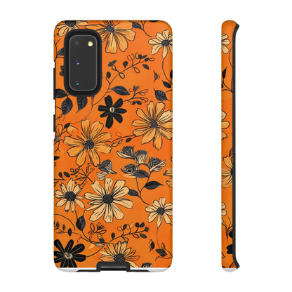 Orange Floral Phone Case Cute Summer Flower Aesthetic