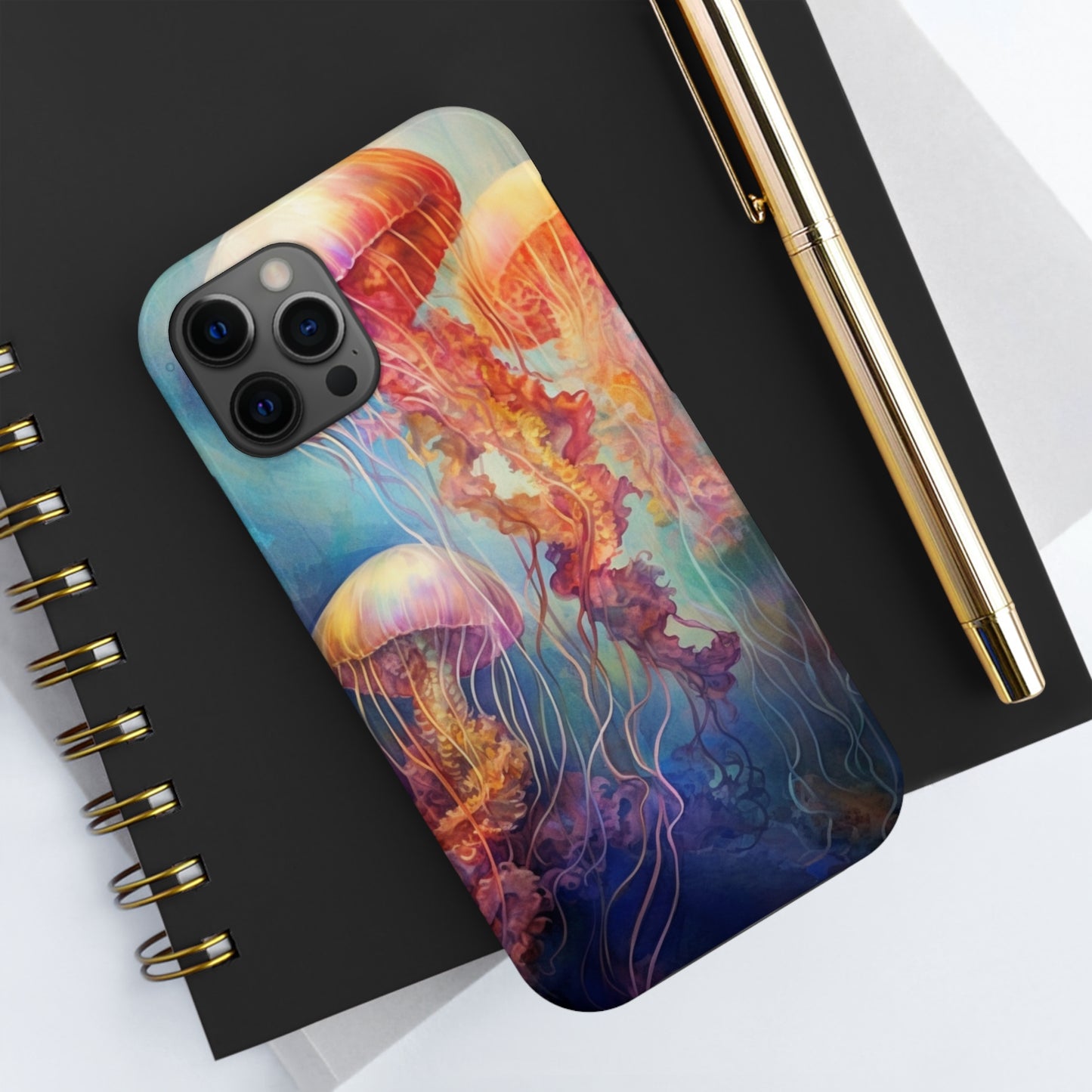 Psychedelic Colors of Jellyfish iPhone Tough Case | Dive into a Vibrant and Mesmerizing Underwater World