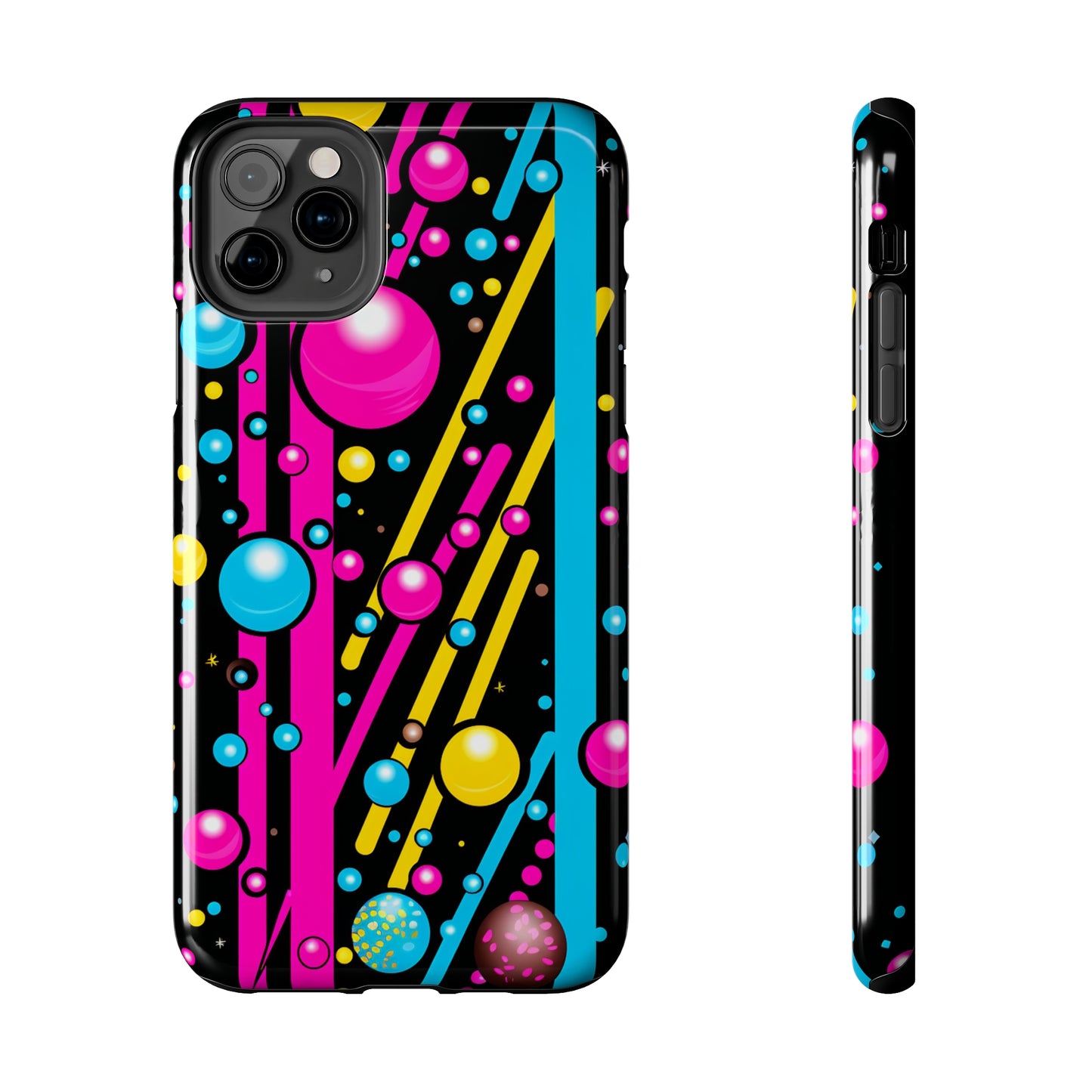 Retro Geometric Psychedelic iPhone Case | A Nostalgic Trip to Colorful Dimensions