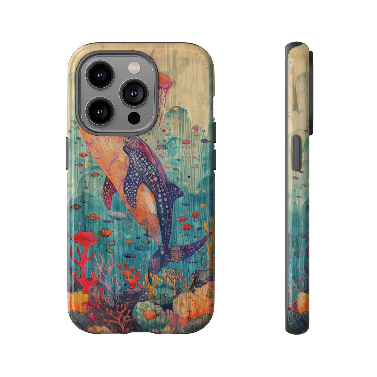 Whale Shark, Turtle, Manta Ray Phone Case