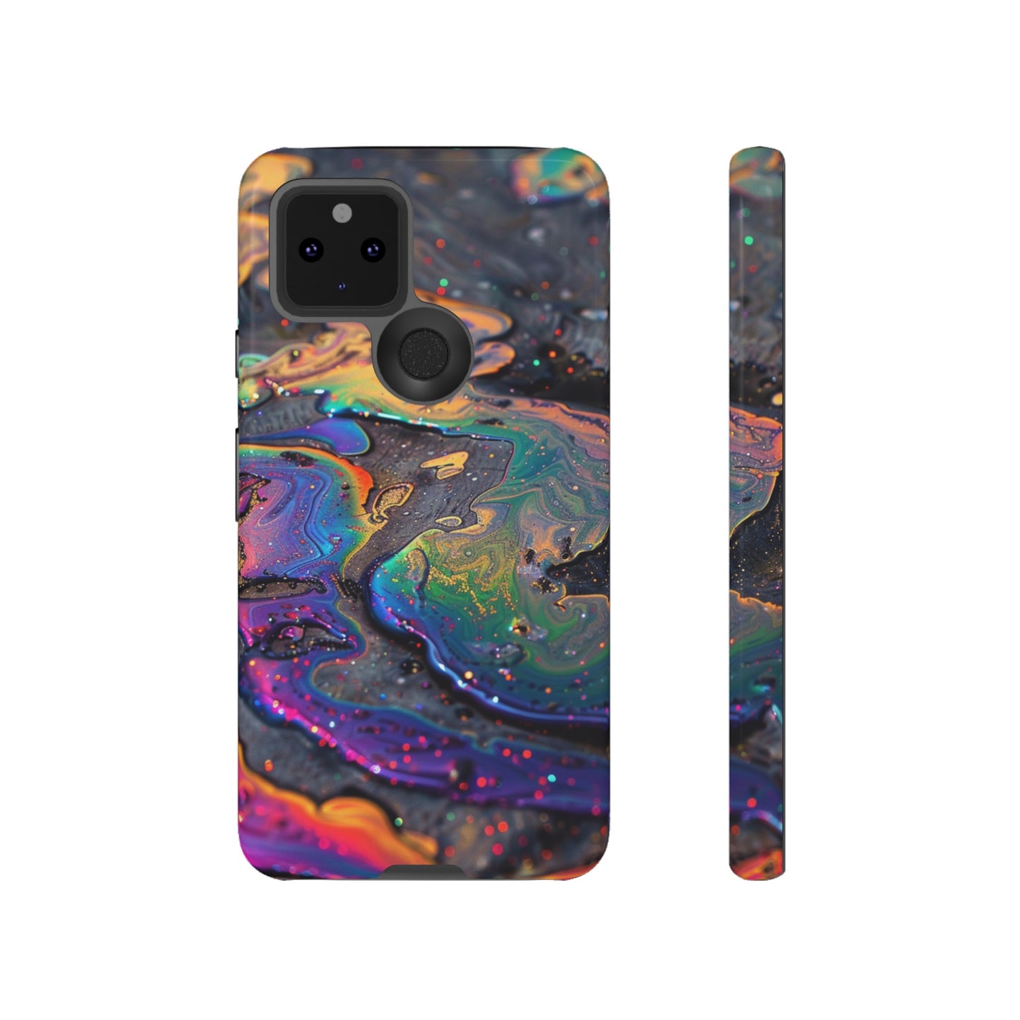 Opalescent Marbled Holographic Print Phone Case