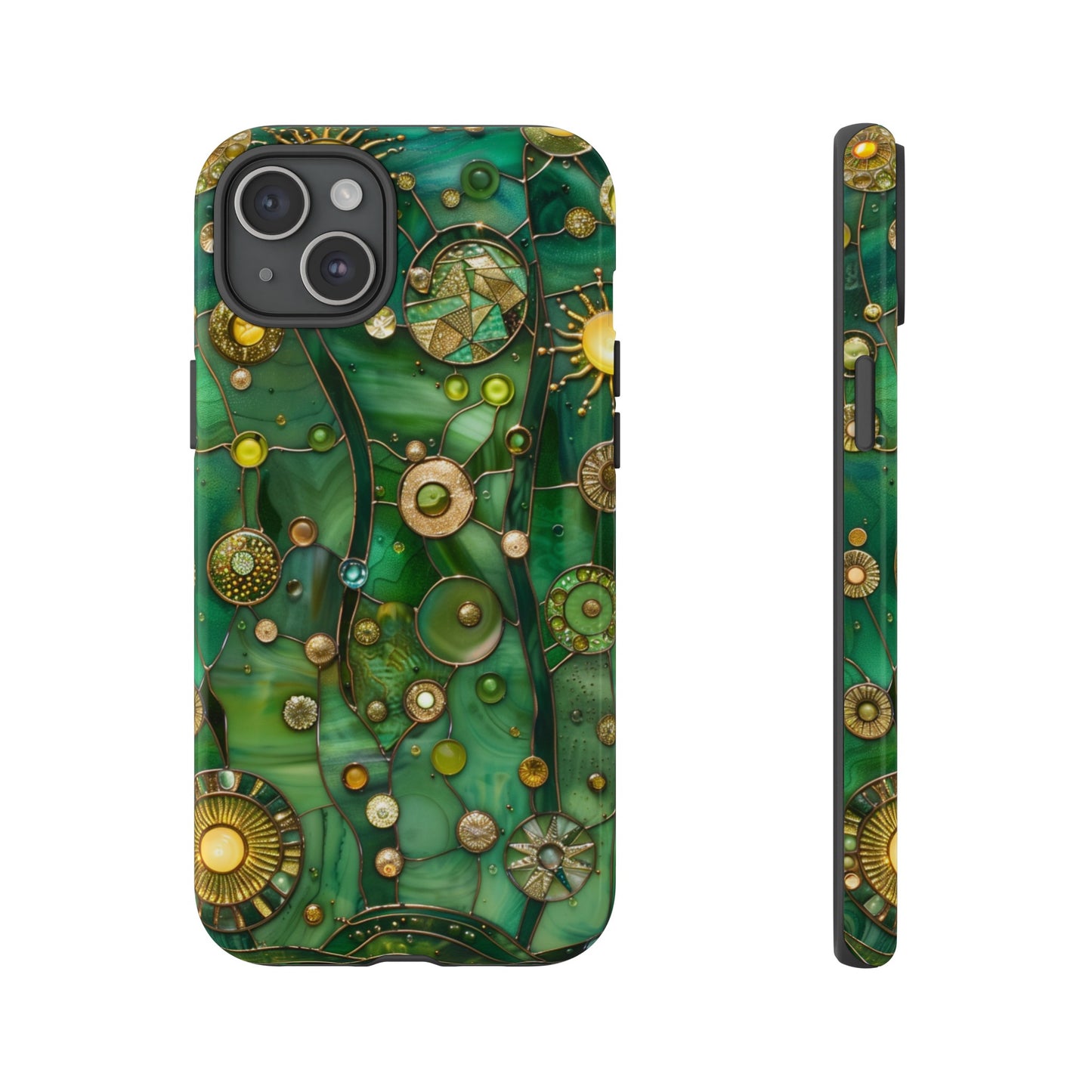 Green Celestial Stained Glass Mosaic Phone Case