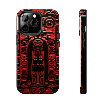 Raven Totems: Northwest Native American Carving | Heritage iPhone Case