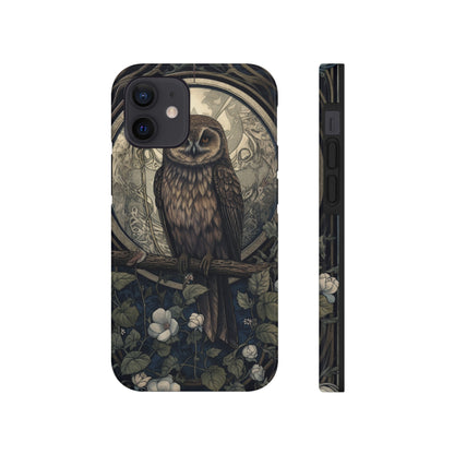 The Hermit Owl | Dark Academia Aesthetic Retro Tough iPhone Case | Embrace Mystical Vibes with Captivating Tarot Art and Reliable Protection