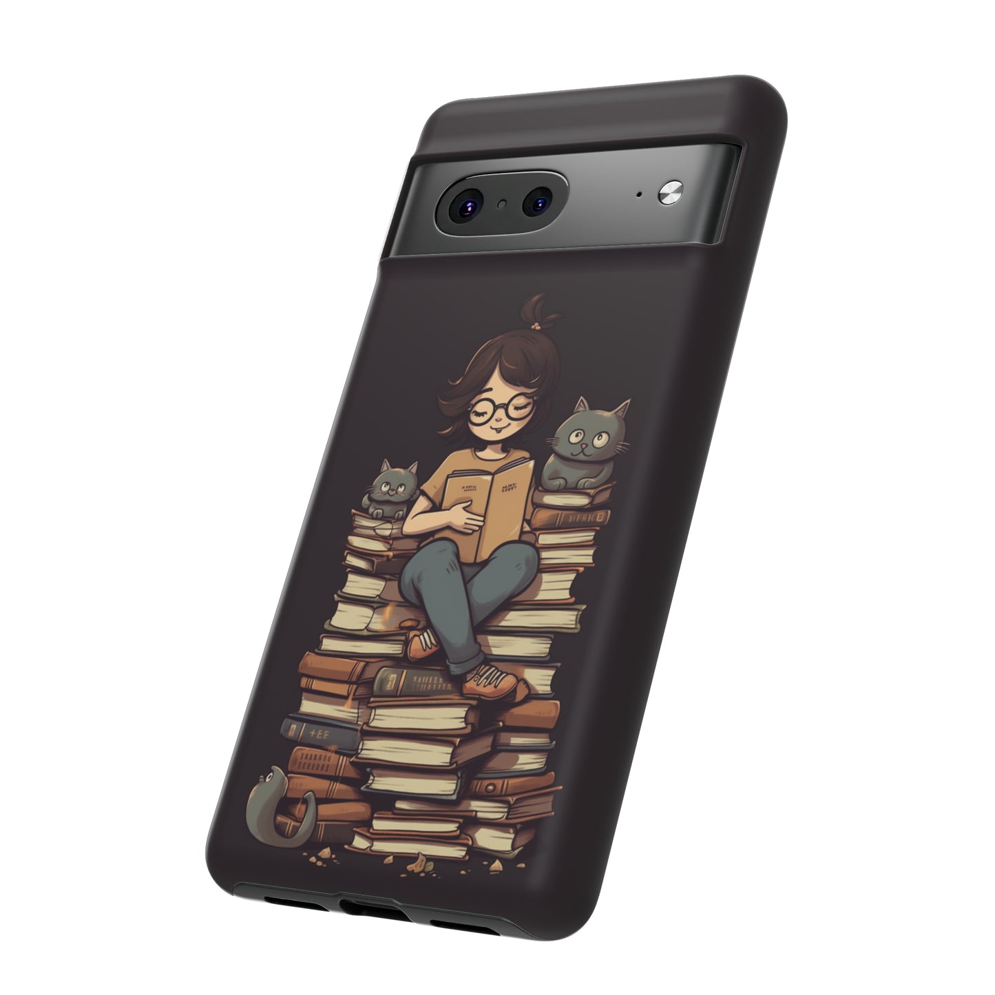 Cats and Books Phone Case