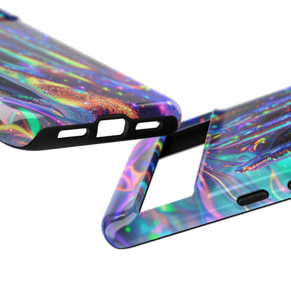 Marbled opalescent Holographic Print Phone Case