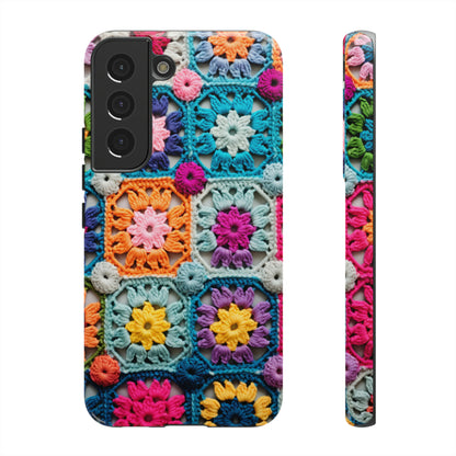 Vintage Crochet Blanket Look Phone Case