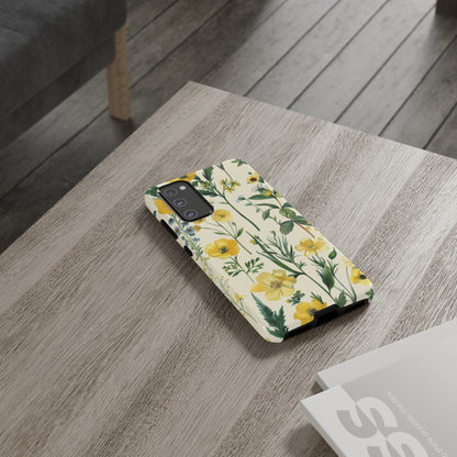 Floral Sage Yellow Wildflower Phone Case