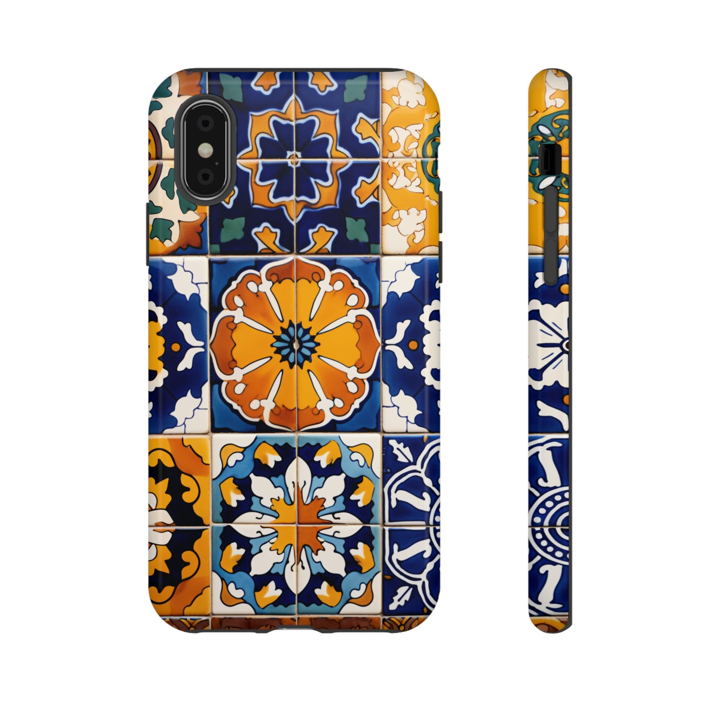 Richly colored tile design case for Google Pixel 7