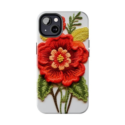 Floral Embroidery iPhone Case