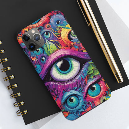 Psychedelic Eyeballs Phone Case for iPhone | Embrace a Trippy Visual Experience with Reliable Protection