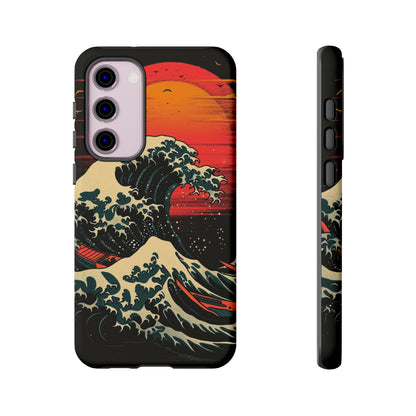 Great Wave off Kanagawa Retro Sunset