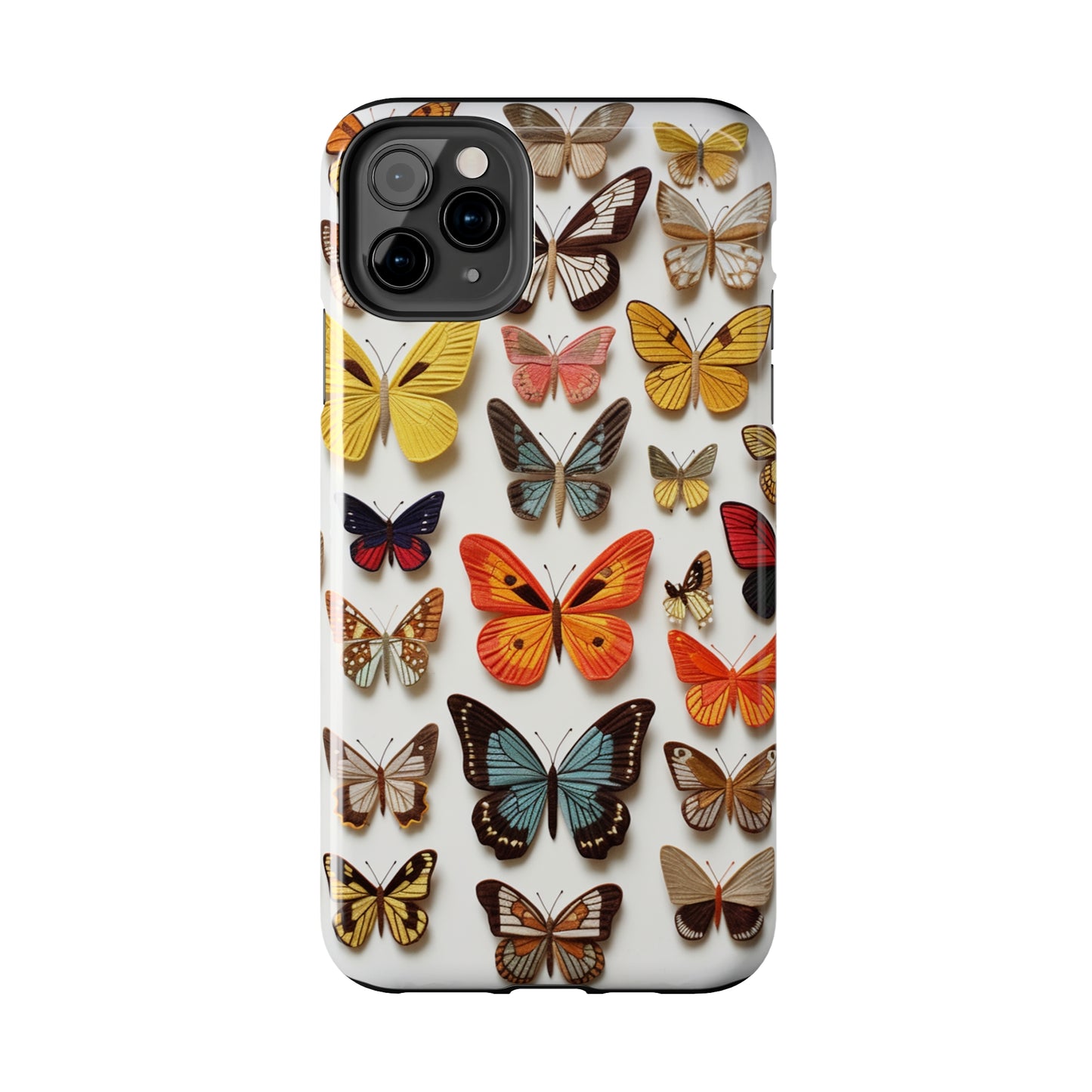 Elegant Embroidery: Delicate Butterfly iPhone Case – Crafted with Precision