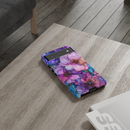 Purple Flower Stained Glass Phone Case