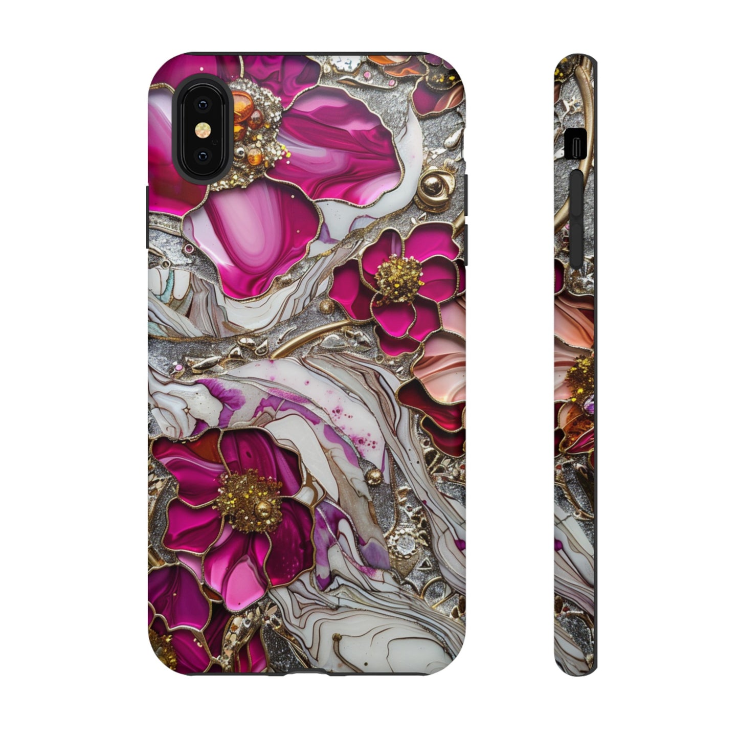 Stained Glass Magenta Floral Paisley Explosion Phone Case