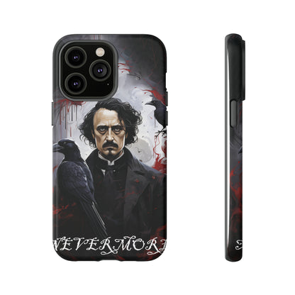 Nevermore Edgar Allen Poe, gothic Raven, Retro Samsung Galaxy Phone iPhone 15, 14 Plus 13 12 7 8 Se Horror Dark Academia Style goth Vibe