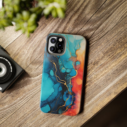 Marbled Watercolor iPhone Case | Embrace the Mesmerizing Multicolor Art