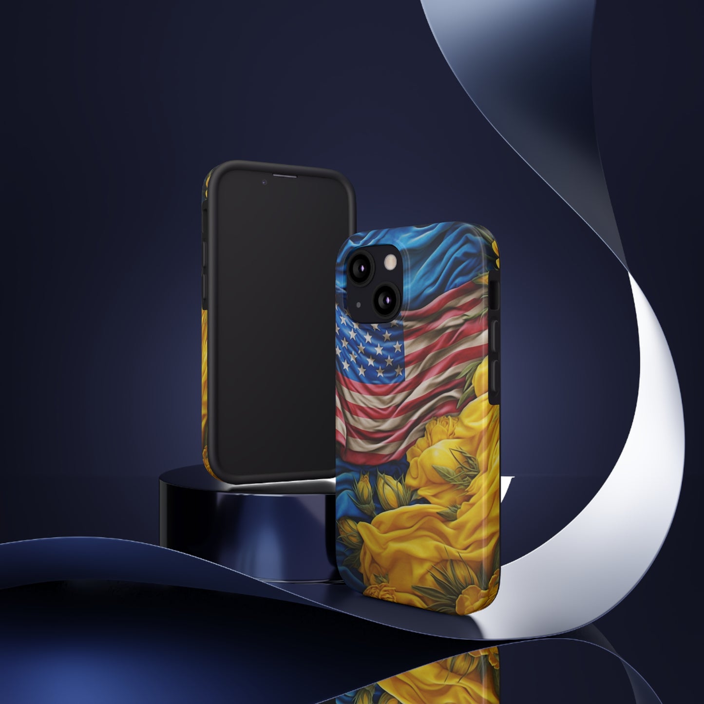 Support Ukraine Flag Phone Case | Show Your Ukrainian USA Patriotic Spirit with a Tough iPhone Case