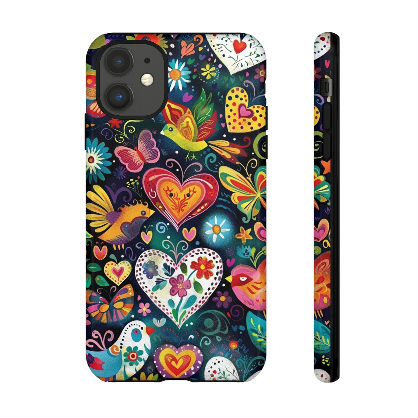 Floral Butterfly Magic Hearts Phone Case