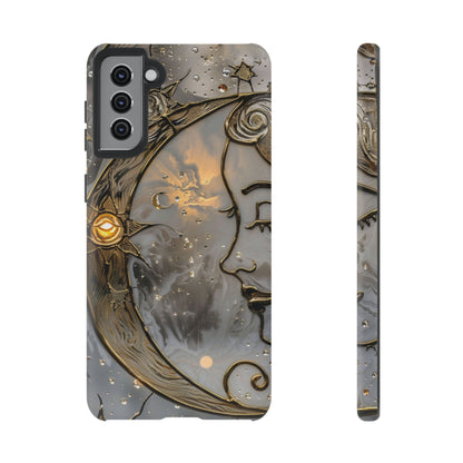 Moon Stars Stained Glass Starry Night Phone Case